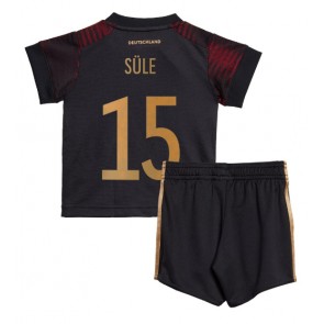 Maillot de foot Allemagne Niklas Sule #15 Extérieur enfant Monde 2022 Manches Courte (+ pantalon court)